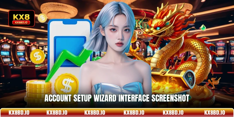 Account setup wizard interface screenshot